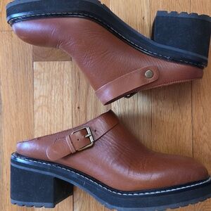 Great Condition Madewell Willa Leather Convertible Clog In English Saddle